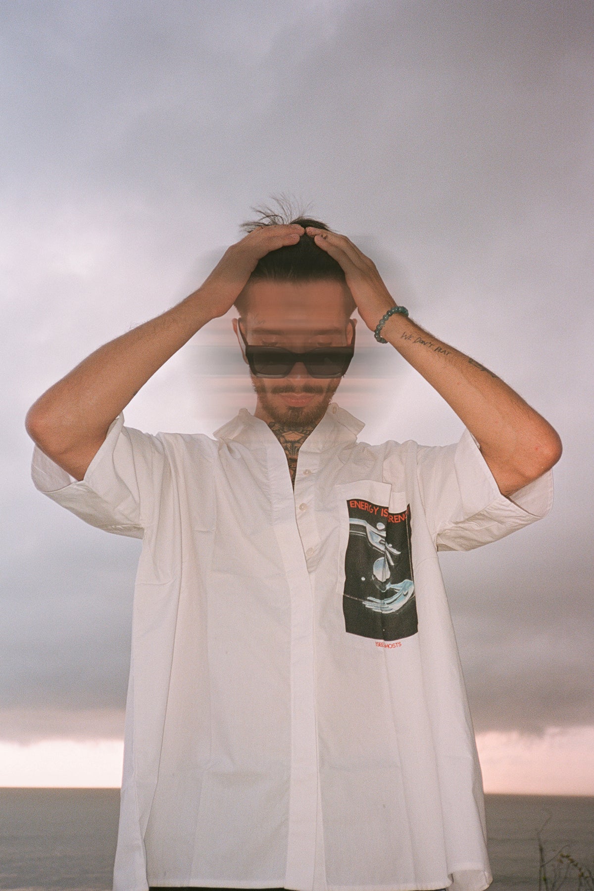 Iseeghosts unisex onesize cotton shirt energy is currency bali sustainable brand
