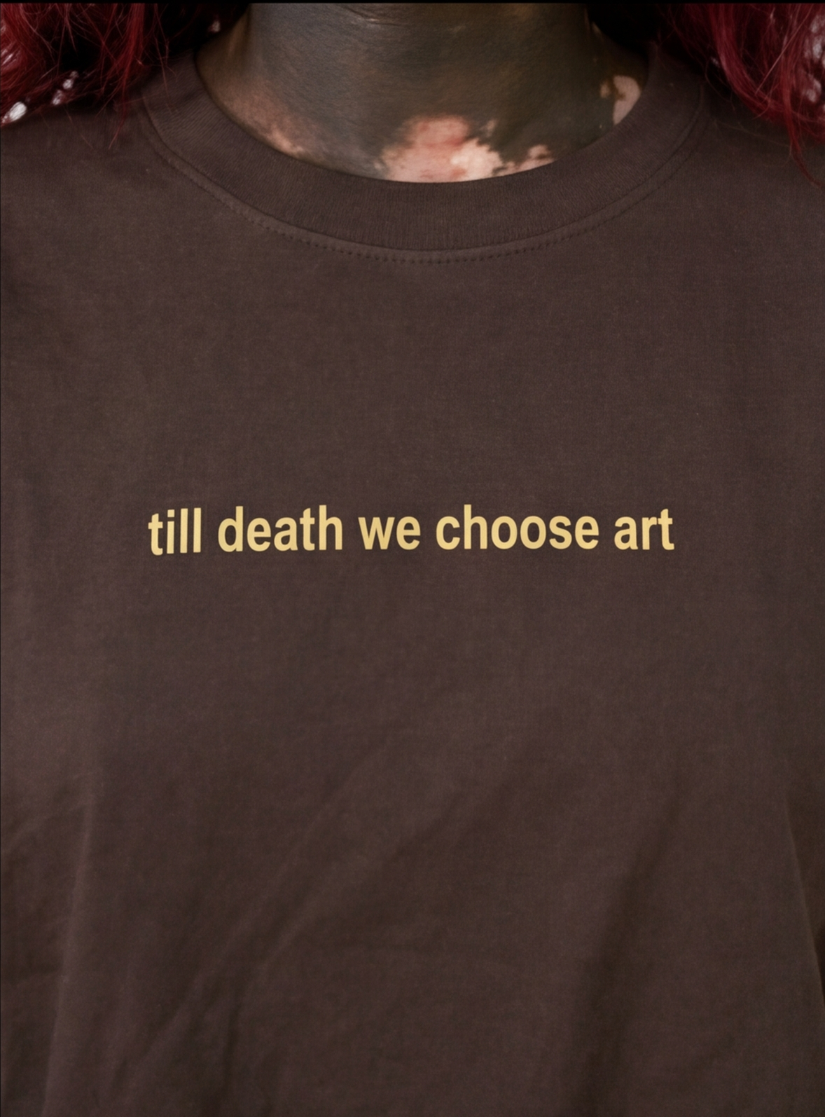 THE BOXY TEE "TILL DE*TH WE CHOOSE ART"