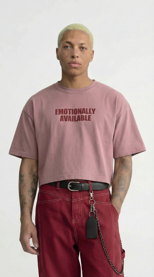 THE BOXY TEE "EMOTIONAL AVAILABLE"